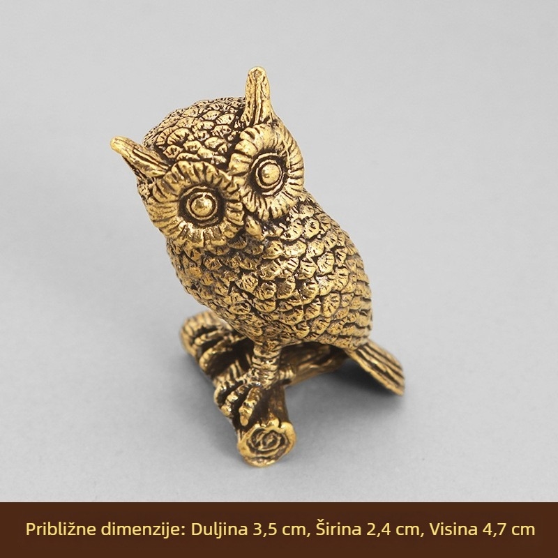 Mesing sova – stolna ukrasna figura, kreativni kućni dekor