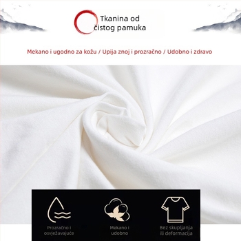 Xiaohe Mountain pamučna majica za Tai Chi, trening Taijiquan i Baduanjin, unisex, kratki rukav, ljeto