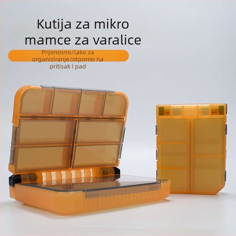 Prijenosna kutija za dodatke za varalicu, dvostruki pretinjak za mamce i udice
