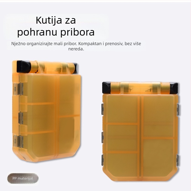 Prijenosna kutija za dodatke za varalicu, dvostruki pretinjak za mamce i udice