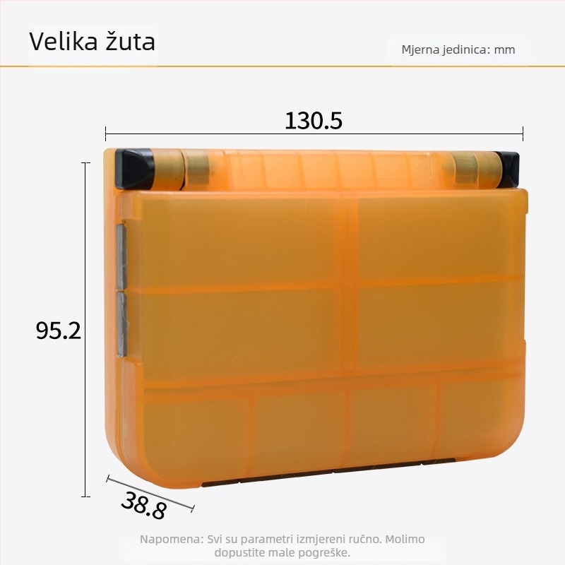 Prijenosna kutija za dodatke za varalicu, dvostruki pretinjak za mamce i udice