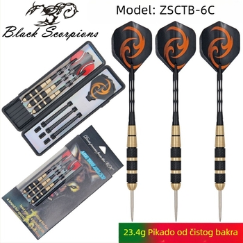 Set od 3 bakrenih vrhova za dart s logom