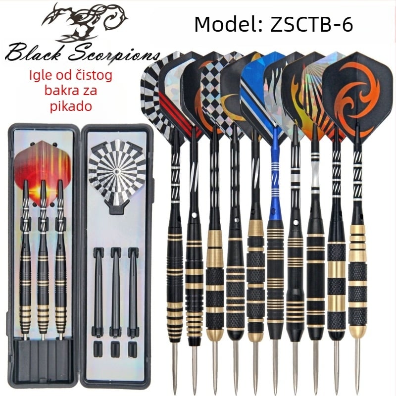 Set od 3 bakrenih vrhova za dart s logom