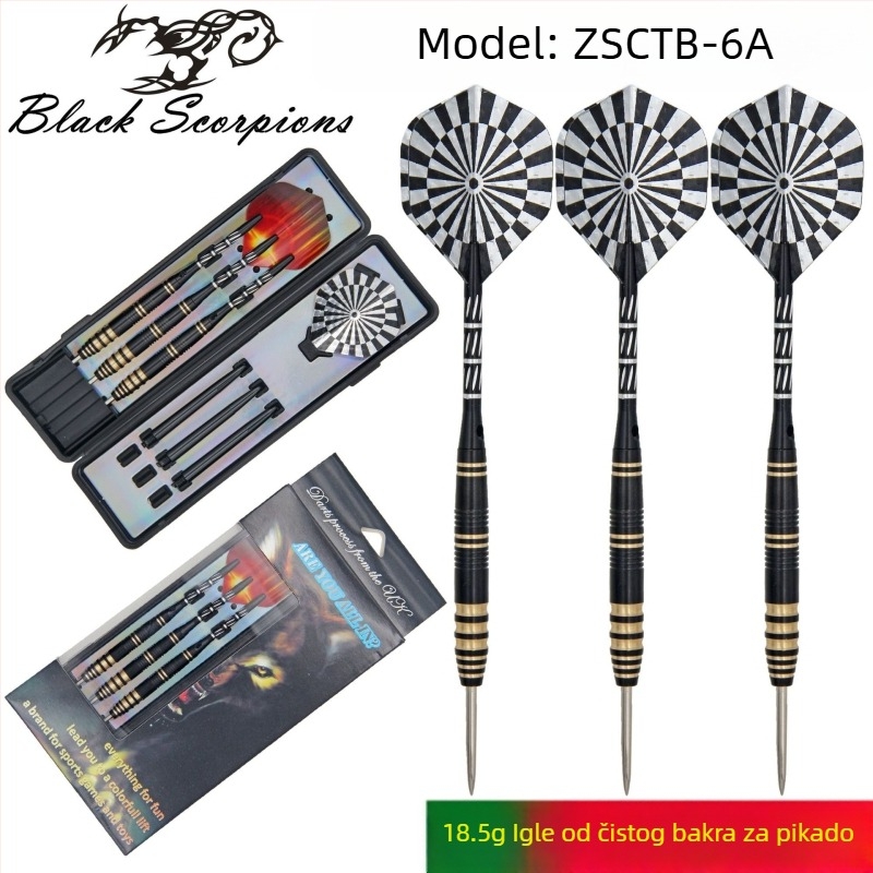 Set od 3 bakrenih vrhova za dart s logom