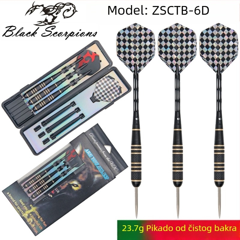 Set od 3 bakrenih vrhova za dart s logom