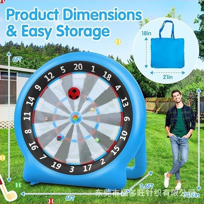 Dartboard za trening nogometa s lijepljivim ciljem – napuhujuća vanjska igra