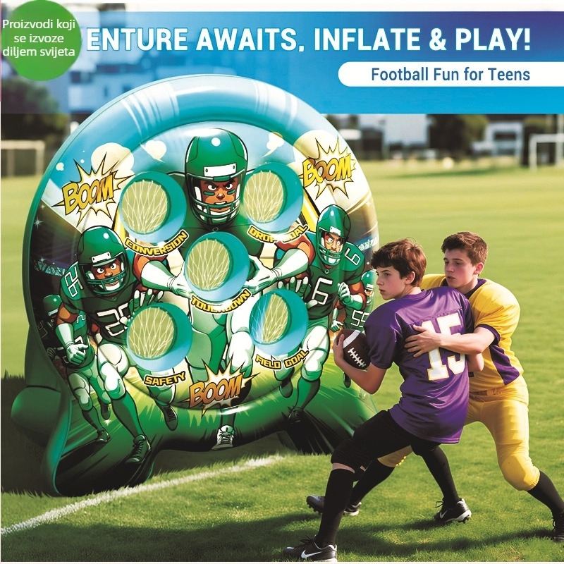 Naduvani rugby cilj za dartove, velika interaktivna ploča