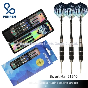 Penpen Spray Darts, 22 g, set tvrdih igala za darts, nehrđajući čelik i aluminijska šipka, trodijelni set, laserska krilca