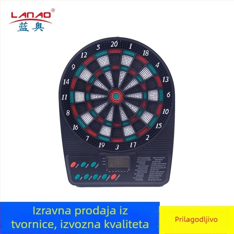 Elektronički set za darts s automatskim brojanje bodova i šipkama s mekanim vrhom