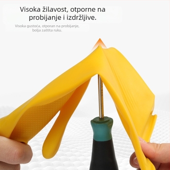Industrijske rukavice od latexa, debel e, izdržljive za čišćenje i higijenu, otporne na kiseline i baze, vodootporne, protuklizne za kućne poslove