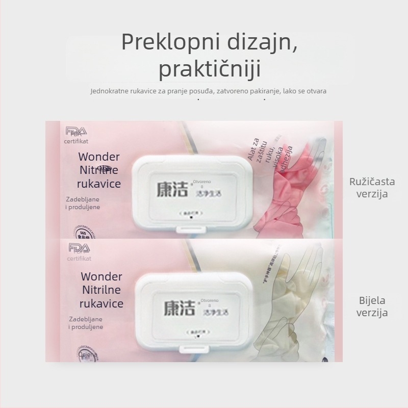 Jednokratne rukavice za pranje suđa – nitril, lateks i PVC, ekstra duge i debele za kućno čišćenje