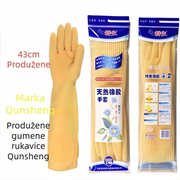 43 cm duge debeli latex rukavice za kućanstvo, vodootporne kuhinjske rukavice za pranje suđa