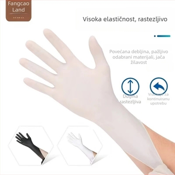 Meadow izdržljive kućne latex rukavice za pranje posuđa i čišćenje, vodootporne, tanke, paket od 8 komada