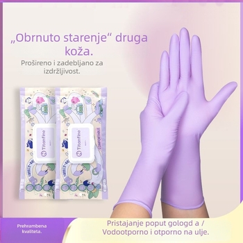 Jednokratne nitril rukavice za prehrambenu upotrebu, kućna uporaba, pranje suđa, izdržljive, produžene duljine, zadebljane, vodootporne