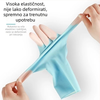 Šarene rukavice od lateksa za kućanske poslove, zaštita na radu, otporne na habanje i ogrebotine, mekane i udobne, vodootporne i otporne na masnoće za kuhinju