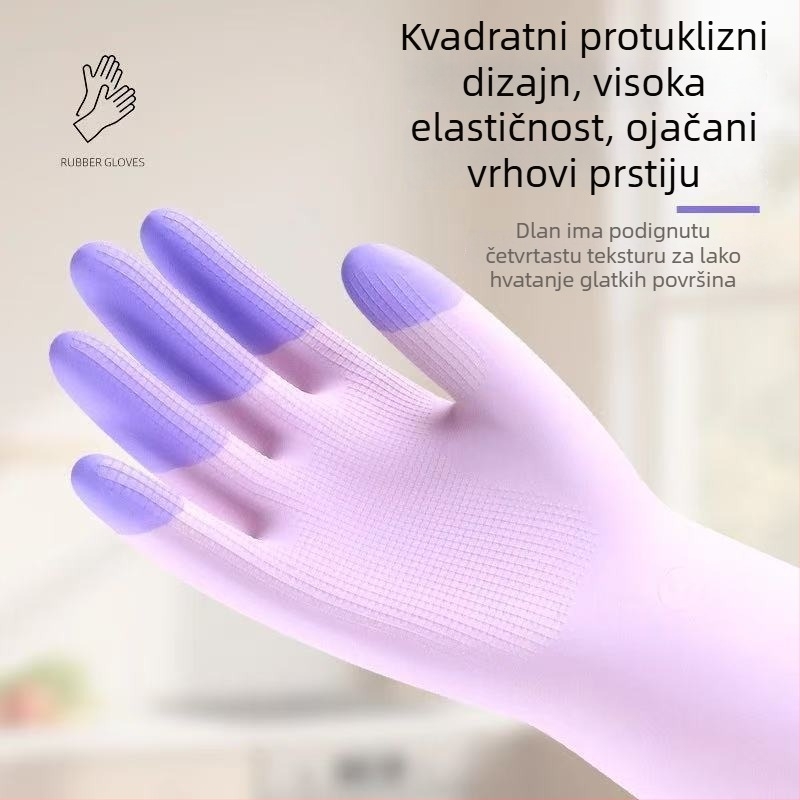 Šarene rukavice od lateksa za kućanske poslove, zaštita na radu, otporne na habanje i ogrebotine, mekane i udobne, vodootporne i otporne na masnoće za kuhinju