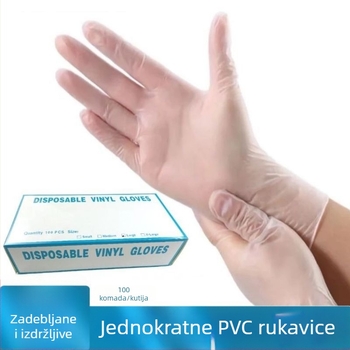 Jednokratne PVC rukavice, prehrambene kvalitete, debele i izdržljive, bez praška, za kuhinju i kućanske poslove, pogodne za pečenje i kozmetičku upotrebu