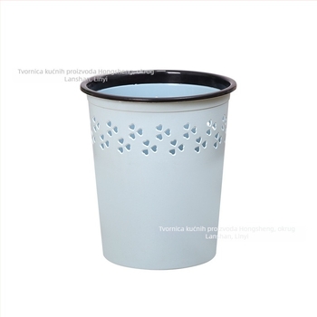 Kućni plastični koš za otpad, okrugli, 8 L, bez poklopca, kupaonica, tisk logotipa