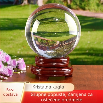 Kristalna staklena kugla – dekorativna prozirnost za dnevni boravak i stol, poklon za useljenje i kućni dekor