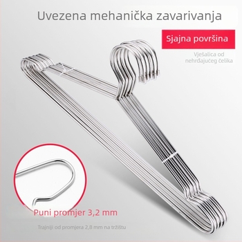 Vješalica za odjeću od nehrđajućeg čelika, snažna i masivna za odrasle