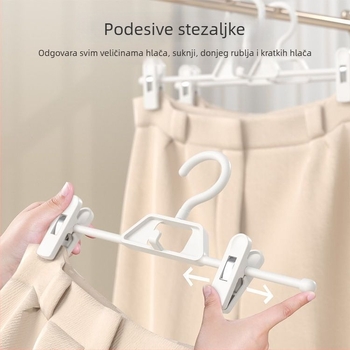 Premium klips za hlače za kućnu upotrebu — nosač za hlače i suknje, ojačan držač, protuklizni, višefunkcijsko sušenje