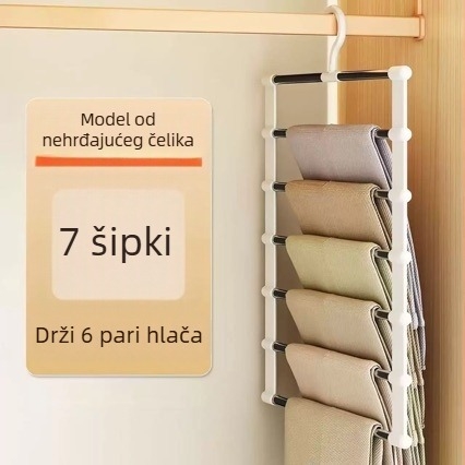 Višeslojna vješalica za hlače, protuklizni organizator garderobe, sklopivi držač za hlače