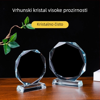 Krištalni osmerokutni trofej – prazni kristalni dijelovi za medalje