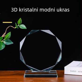 Krištalni osmerokutni trofej – prazni kristalni dijelovi za medalje