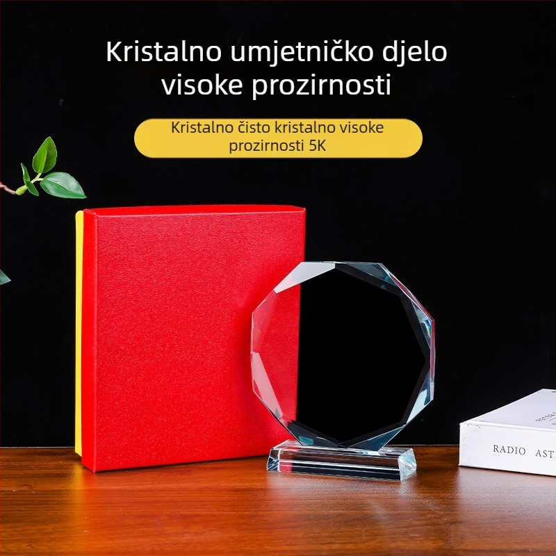 Krištalni osmerokutni trofej – prazni kristalni dijelovi za medalje