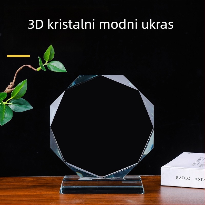 Krištalni osmerokutni trofej – prazni kristalni dijelovi za medalje