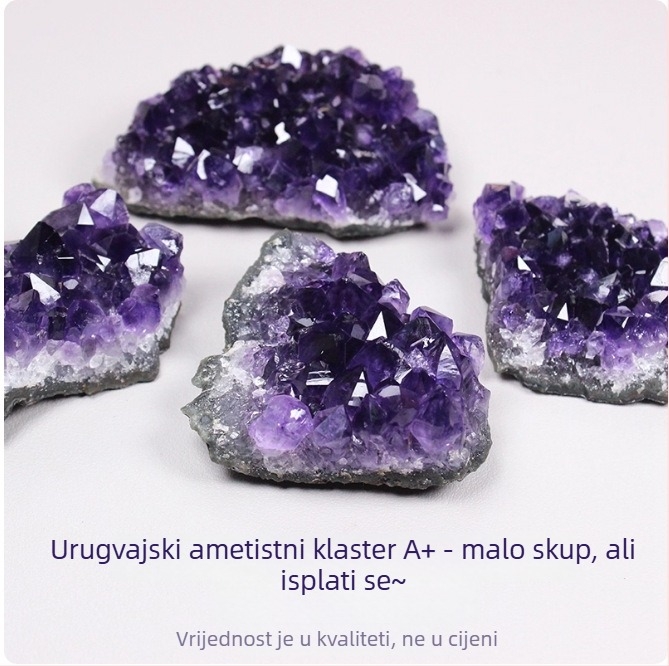 Prirodni ametist iz Urugvaja, sirovi kristal za ukras, ametistova špilja, energetsko čišćenje i talisman sreće