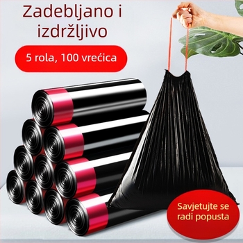 Velika vreća za smeće s vezicom, čvrsta, za kućnu upotrebu, prenosiva kuhinjska vreća za smeće