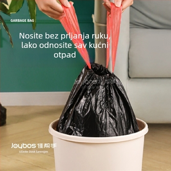 Good Helper vrećice za smeće sa šnalom, debele, kućna upotreba, kuhinja, velike, crne, plastične vreće