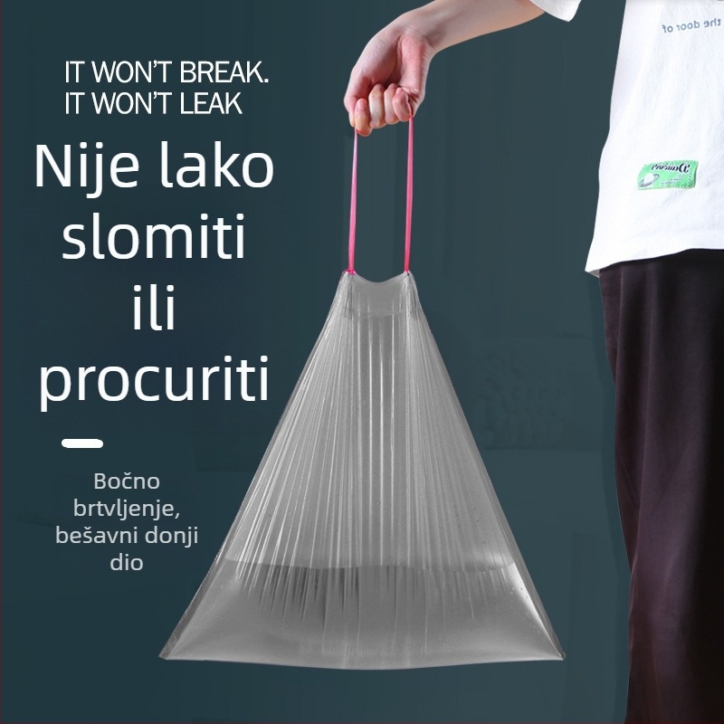 Smeće vrećice sa vezanjem, debele, velike, HDPE, za kućnu upotrebu, dom ili studentski dom