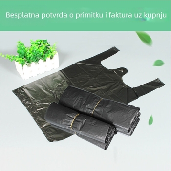 Zadebljane velike crne jednokratne vreće za otpad, crne plastične vreće, pogodne za bolnice i upravljanje nekretninama, paket od 100 komada