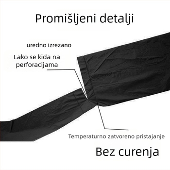 Vrećice za otpad u vestnom stilu, ručno nošene, 45×60 cm, crne, debele, kućna uporaba
