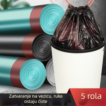 Vrećice za otpad sa vezicom, kućne upotrebe, prijenosne, debeli, povoljni, za kuhinju, srednje i velike veličine, plastične vreće za otpad