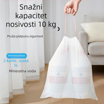 Debeli vrećice za smeće sa vrpcom, za kućnu upotrebu – velike plastične vrećice za kuhinju i kupaonicu
