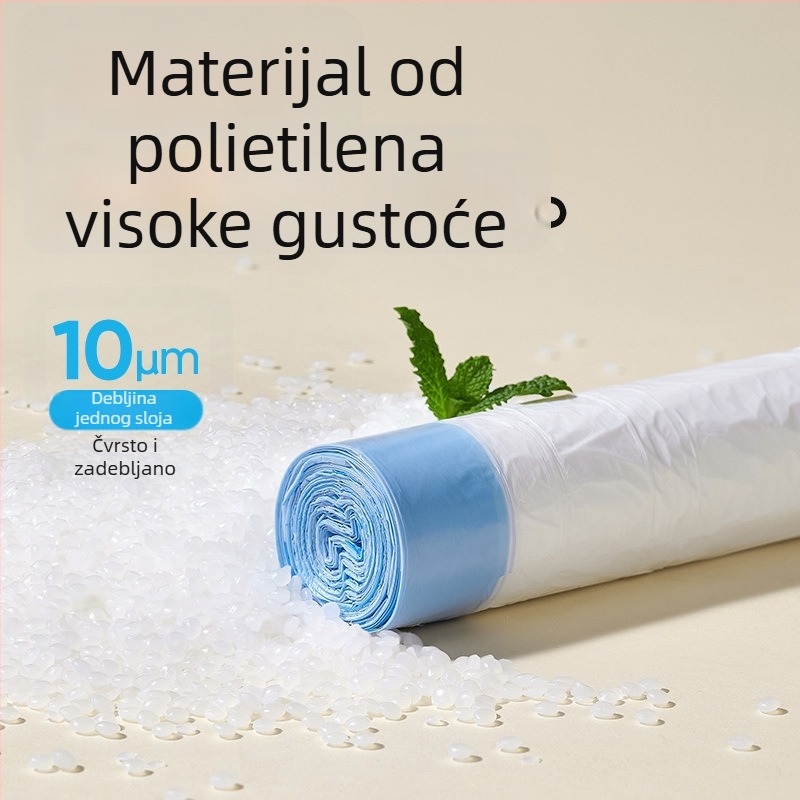 Debeli vrećice za smeće sa vrpcom, za kućnu upotrebu – velike plastične vrećice za kuhinju i kupaonicu