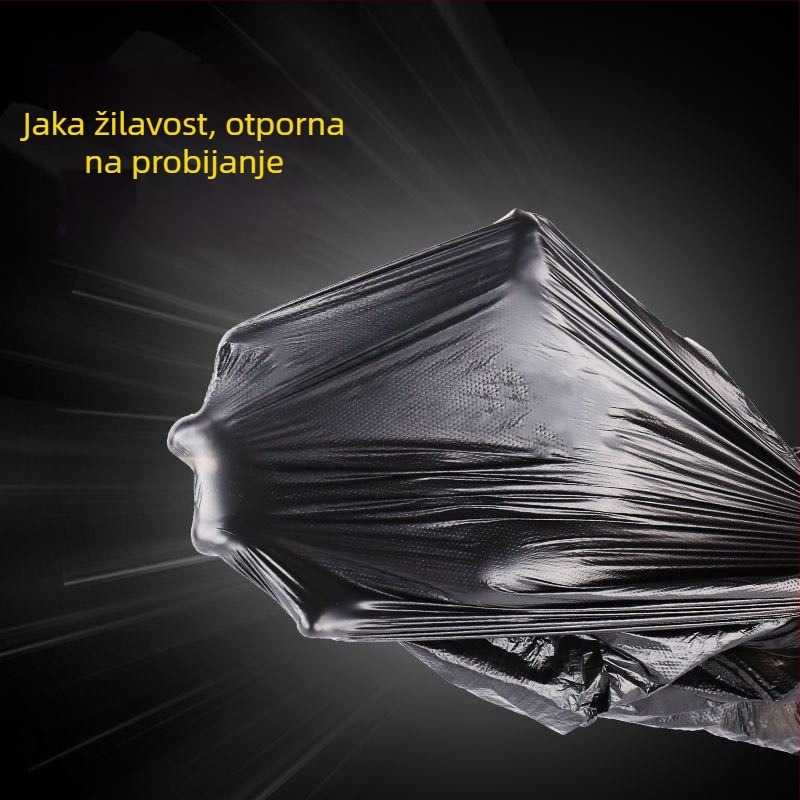 Kućna vrećica za otpad deblja, srednje veličine, crna, stil prsluka, velika kapaciteta, plastična vrećica za kuhinju