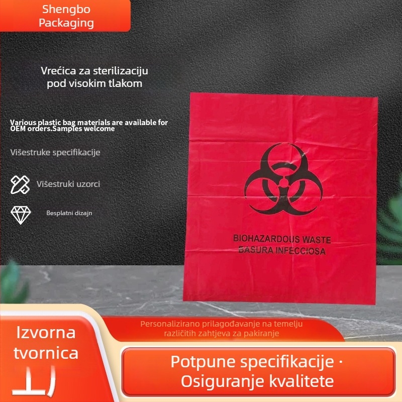 Vreće za sterilizaciju pod visokim tlakom za biomedicinski otpad, opasan otpad i laboratorijske vreće za prikupljanje