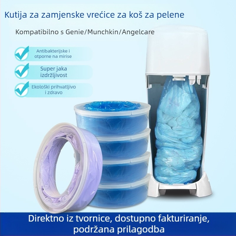 Genie vreće za koš za pelene, za kućnu upotrebu, vreće protiv mirisa za pelene, debeli i otporni na kidanje