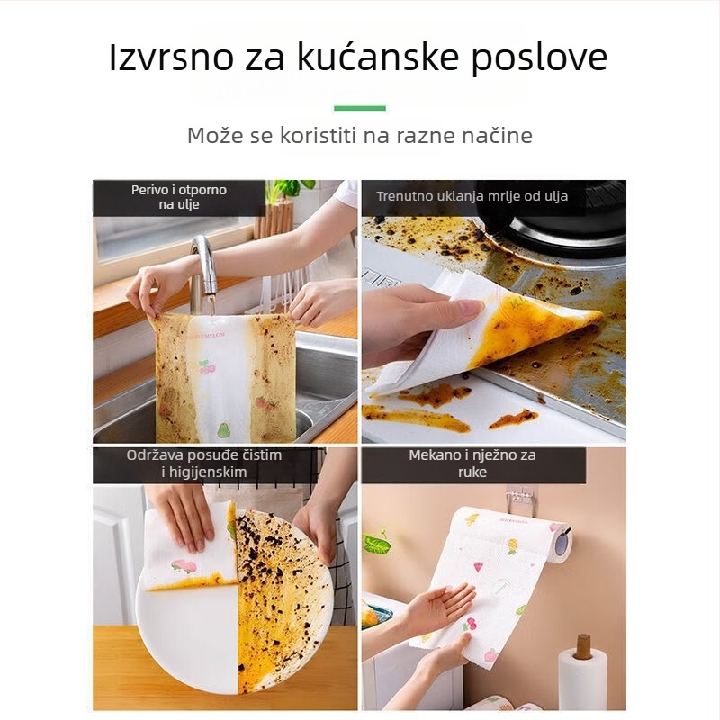 Kuhinjska krpa za mokro i suho čišćenje, upija vodu i masnoće