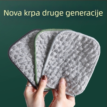 Spužva za suđe s posrebrenom žicom, dvostruko čišćenje, debeli čelični vlak za posuđe