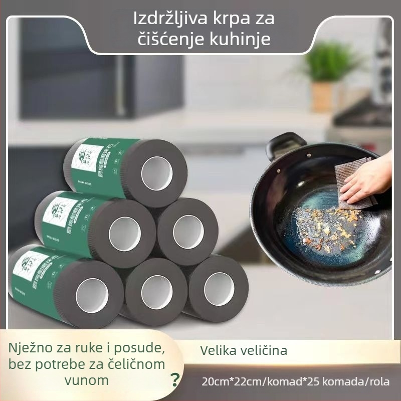 Deblja kuhinjska krpa za čišćenje s metalnom kuglicom, bez vlakana, za višekratnu upotrebu