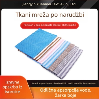 Krpa od mikrovlakana za suđe, otporna na masnoće, kućno čišćenje, debela, upija, bez dlačica, karirani uzorak