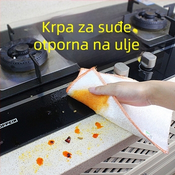 Krpa za suđe od vlakana bambusa, otporna na masnoće i uklanja ulje, kuhinjska krpa za posude i zdjele