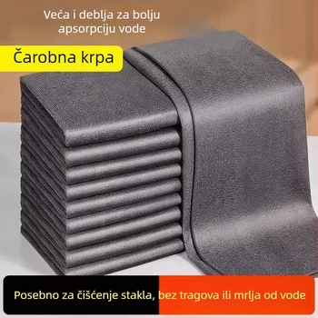 Debela magična krpa za čišćenje stakla za dom, bez dlačica, bez tragova, bez vodnih mrlja, upijajuća mikrovlakna krpa za ogledala