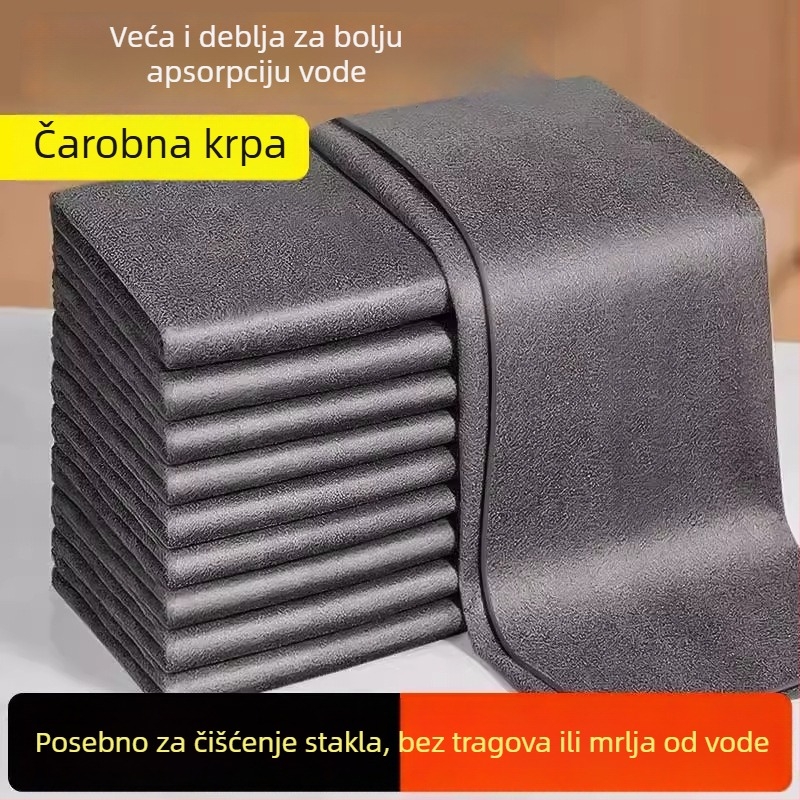 Debela magična krpa za čišćenje stakla za dom, bez dlačica, bez tragova, bez vodnih mrlja, upijajuća mikrovlakna krpa za ogledala
