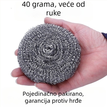Nerđajuće čelične kuglice za čišćenje, ekstra velike, set od 40 komada